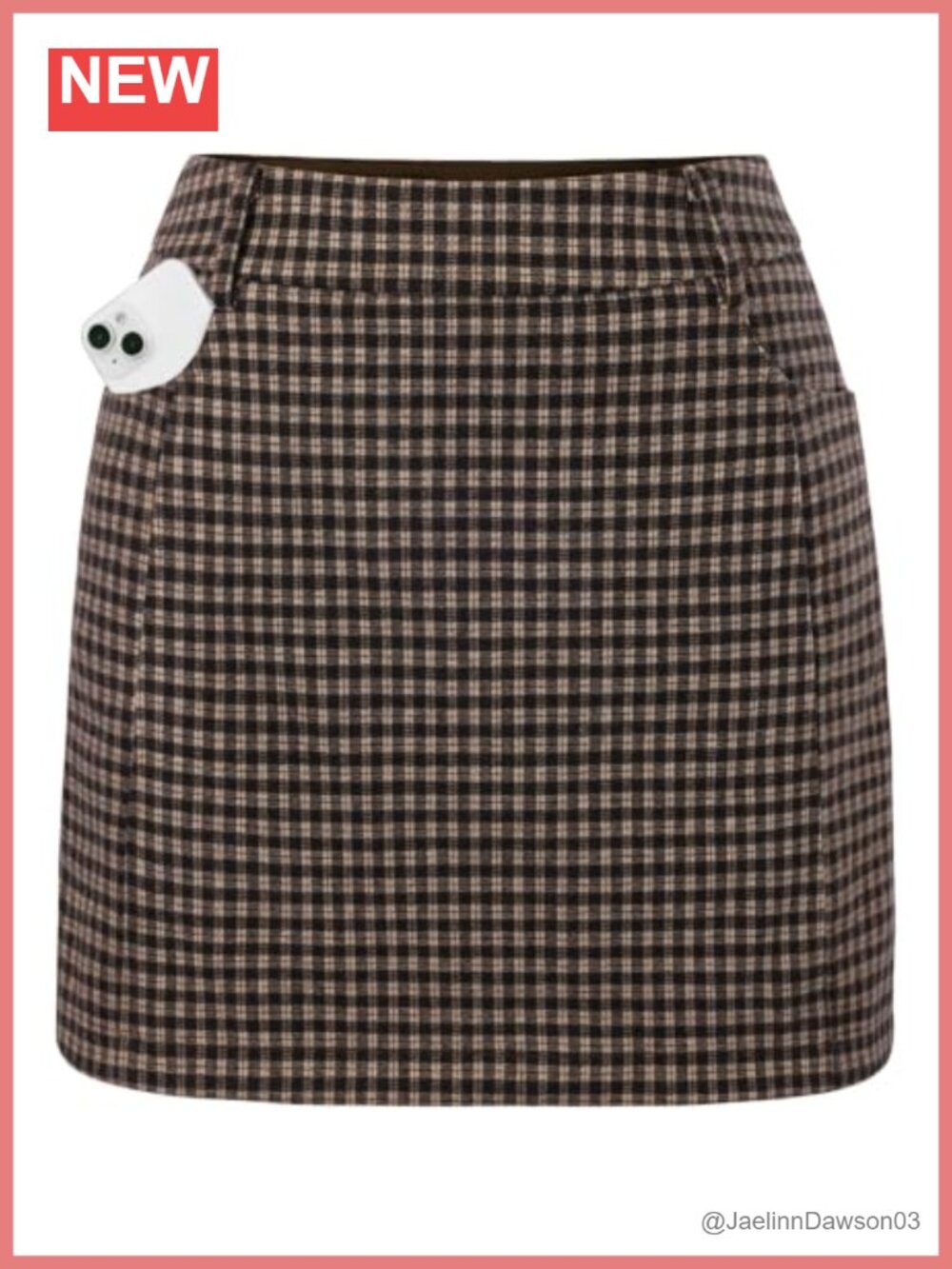 High Waist Plaid Mini Skort with Pockets, Skirt with Shorts, Work to Party